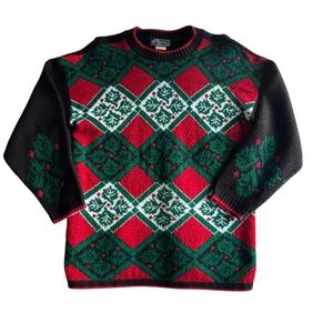 Holiday Red and Green Sweater